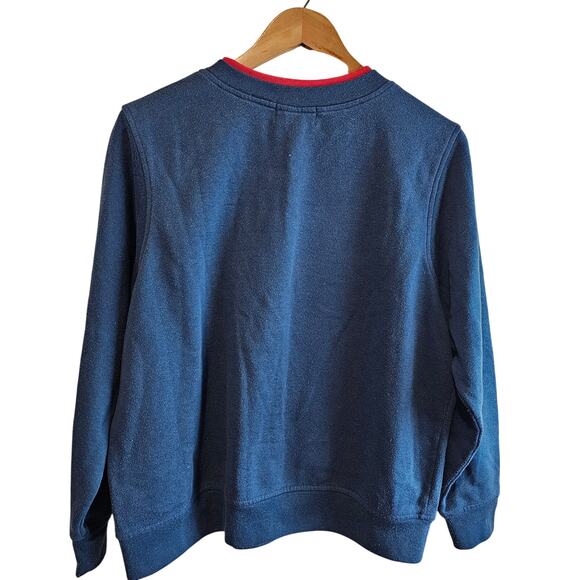 Vintage Cat Sweatshirt Women Large Petite Blue Cottage 90s Granny Retro Kitty - Picture 3 of 8